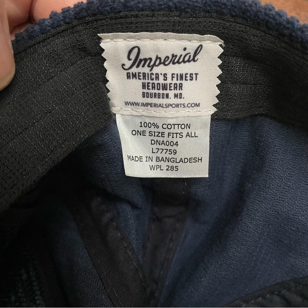 Blue Ribbed Corded Barstool Golf Adjustable Strap/Buckle Cap - Picture 10 of 11